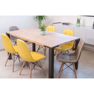 Conjunto Mesa de Jantar Drift Industrial