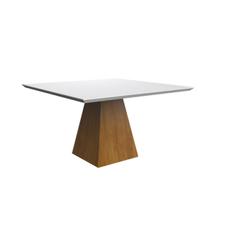 Mesa de Jantar Quadrada Laca com Vidro M120