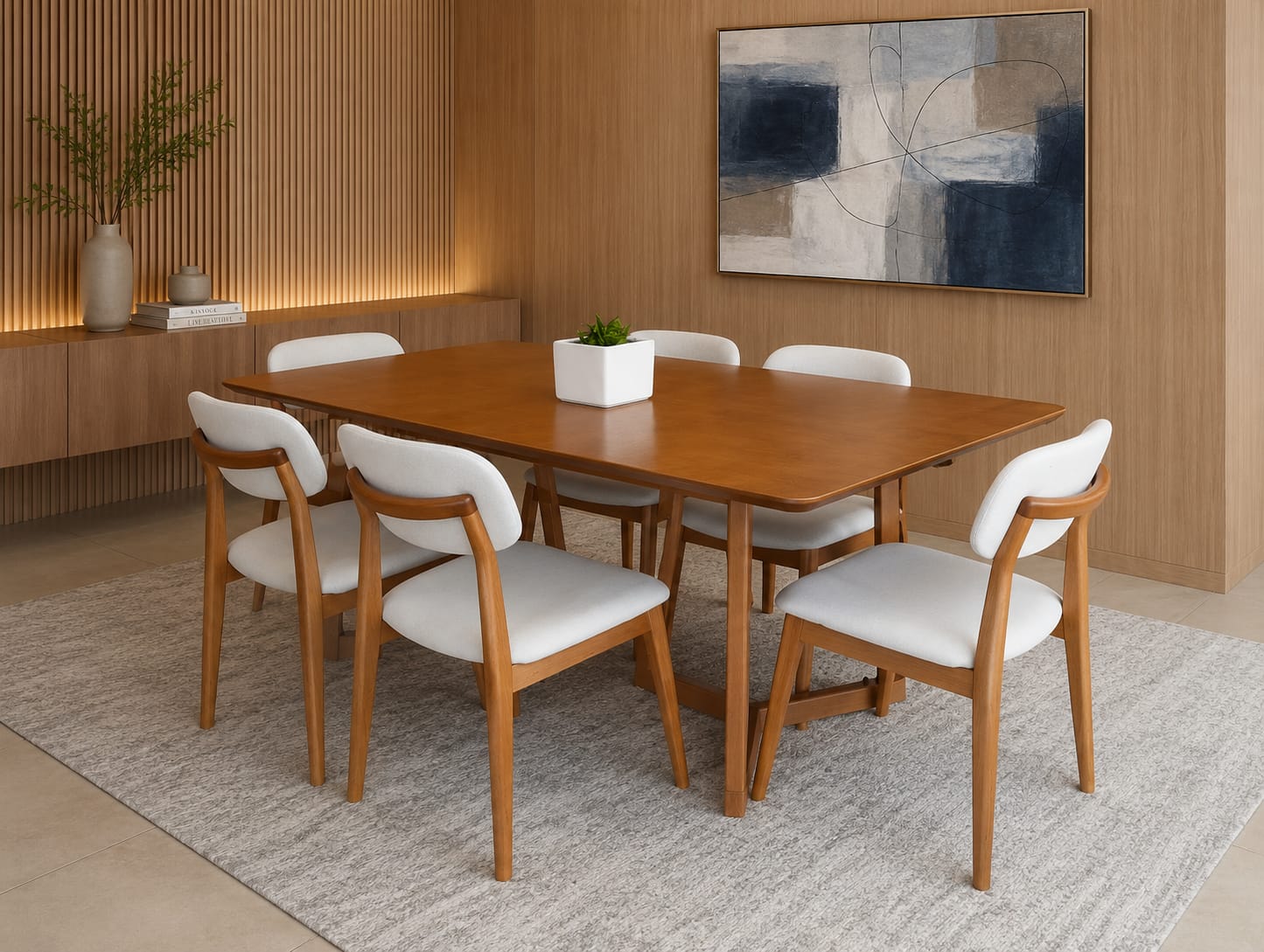 Mesa de Jantar Maite com cadeiras Mona