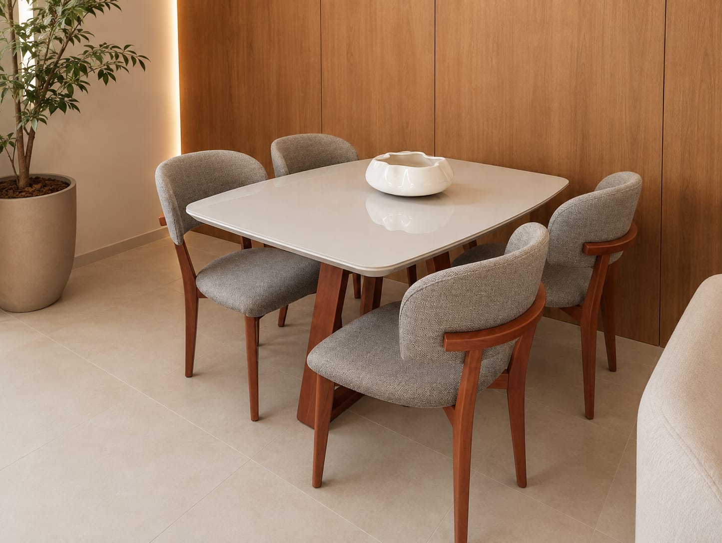 Mesa de Jantar Bene 4 cadeiras