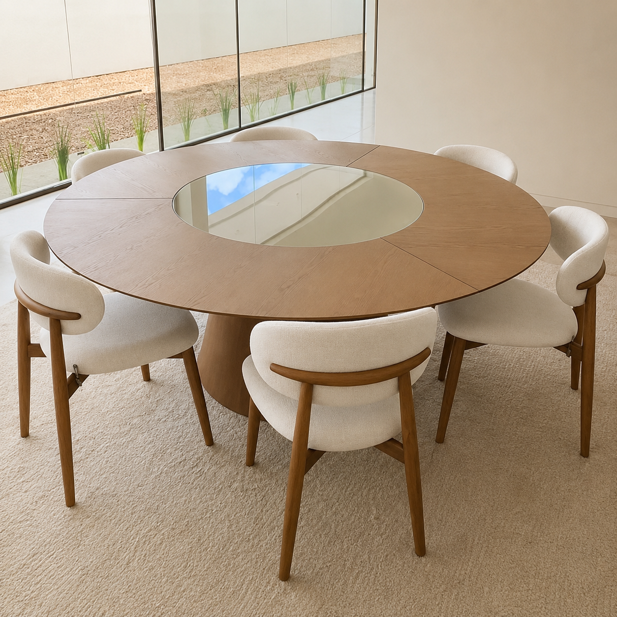 Mesa de Jantar Sophia com disco giratório